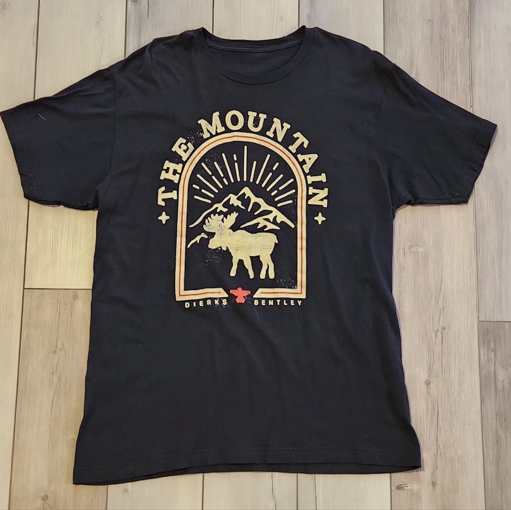 Mens Dierks Bentley Concert Apparel "The Mountain" Large T Shirt Black